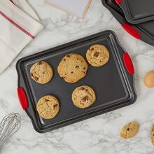 1/3 Sets Red Silicone Handle Rectangular Baking Tray, Non-Stick Kitchen Oven Baking Pan, Easy To Clean, Suitable For Baking Cookies, Cakes And Bread - Multicolor - View 4