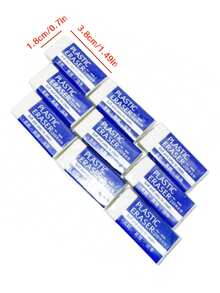 6/10/12/24/60pcs Minimalist White Eraser Set, Exam Eraser, Easily Erase Pencil Marks Without Leaving Traces, Creative Stationery Office Supplies, Back To School - A - View 2