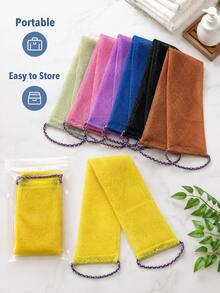 Sikat Mandi Jala Panjang dengan Pegangan Ganda, Sikat Penggosok Pengelupas Kulit Tubuh, Pembersih Mendalam dan Pengelupasan Lembut, Cepat Kering, Dapat Digunakan Kembali, Unisex, Perlengkapan Penting untuk SPA di Rumah dan Perjalanan - MultiWarna - View 2
