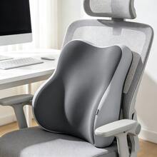 1pc Ergonomic Memory Foam Lumbar Pillow, Soft Back Support Cushion, Comfort Backrest For Office Chair, Gaming Chair And Car Seat - 1PC - View 2