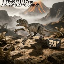 1pc/Set Remote Control Dinosaur Toy, 2.4GHz RC Toy, 3 Styles: Velociraptor/Tyrannosaurus/Tyrannosaurus, Built-In Light Effects, Realistic Dinosaur Model Toy, Children's Toy, Educational Toy - Multicolor - View 6