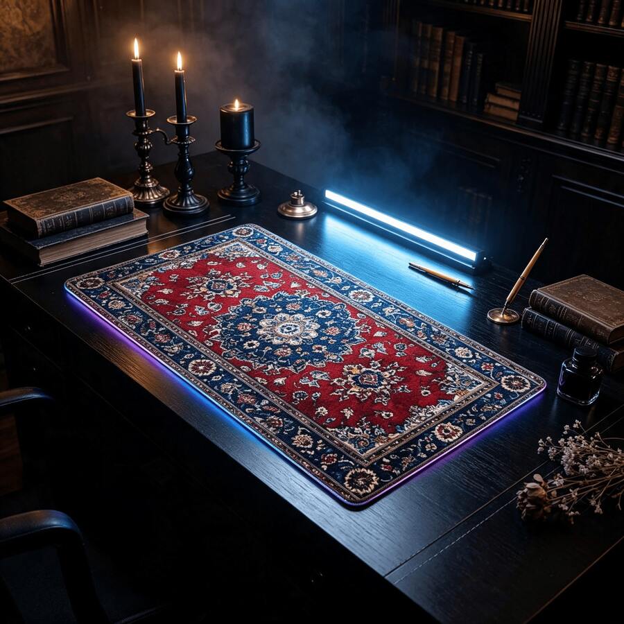 Gaming Mouse Pad, Extra Large, Non-Slip; Suitable For Home And Office Use; Gaming Mouse Pad For Esports; Durable Stitched Edges; Excellent Gift; Multiple Sizes Available; Arabic Style. - Mouse Pad - View 1