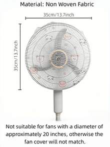 1/3/5pcs Large Universal Fan Dust Cover, Home Fan Protective Cover, Easy Installation & Removal, Suitable For Bedroom, Living Room, School, Office, Classroom, Random Style Shipped, Home Fan Accessories - Multicolor - View 7