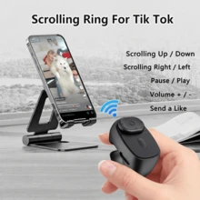 Nueva actualización, control remoto de anillo deslizante fácil de usar, control remoto de obturador de cámara, anillo deslizante inalámbrico Bluetooth compatible con iPhone, iOS, Android - Negro, Blanco, Rosa - JX-11pro multicolor - Ver 2
