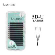 Lashine U型睫毛 12排 2DU 3DU 4DU 5DU M捲度 自然輕盈扇形接睫毛 柔軟輕量三葉草睫毛 快速打造豐盈濃密妝感 - M - 查看 9