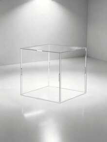White Base Detachable Transparent Display Box, Display Cabinet, Storage Box, High Transparency, Suitable For Doll Cars, Dolls, Handmade Crafts, Collectibles, Jewelry Storage, Multiple Sizes Available - White Background - View 6