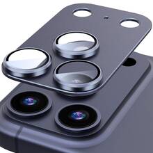 CASECOPS 1PC Camera Lens Screen Protector Compatible With Iphone 17 Pro Max/17 Pro, Blue Color, Not Fragile, Strong Adsorption, Suitable For Phone Cases, Metal Tempered Glass Rear Camera Screen Protector - Blue - View 2