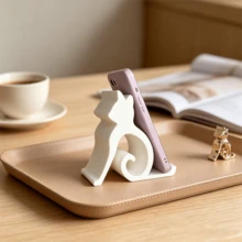 1pc Cat-Shaped Phone Stand, Cute Phone Holder, Desktop Phone Stand, Universal Smartphone Stand, Suitable For Phone 18/17/16/15/14/13, Android Phones, Home Office Desktop Accessories - Multicolor - View 9