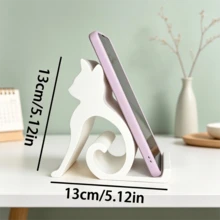 1pc Cat-Shaped Phone Stand, Cute Phone Holder, Desktop Phone Stand, Universal Smartphone Stand, Suitable For Phone 18/17/16/15/14/13, Android Phones, Home Office Desktop Accessories - Multicolor - View 5
