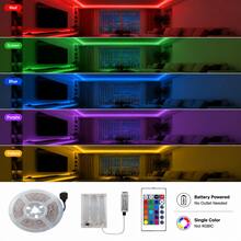 Bedroom Decor LED Light Strip, 3.28ft-49.2ft Room LED Lights. Battery Powered (Batteries Not Included), 24-Key Remote Control. Suitable For Room Decoration, TV Backlight, Wedding And Party Decoration, Christmas And Halloween Decoration. - RGB Battery Box - View 7