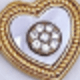 Shell Rhinestone Heart