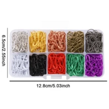 300Pcs Box Of 300 Colorful Gourd-Shaped Safety Pins, Perfect For Sewing And Knitting Marking, Multi-Color Safety Pins, Ideal For Sewing Projects And Clothing Alterations, Packed In Plastic Box With 10 Compartments, Mixed Colors - Multicolor - View 12