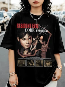 Resident Evils - Code Veronica Bootleg T-Shirt Unisex Kurzarm - Schwarz - Übersicht 1
