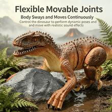 1pc/Set Remote Control Dinosaur Toy, 2.4GHz RC Toy, 3 Styles: Velociraptor/Tyrannosaurus/Tyrannosaurus, Built-In Light Effects, Realistic Dinosaur Model Toy, Children's Toy, Educational Toy - Multicolor - View 3