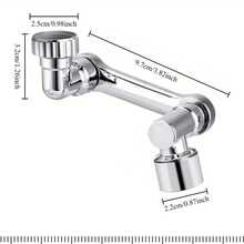 [Extensión giratoria de grifo de 1080°]Extensor de grifo giratorio de 1080° ABS para fregadero, lavabo de baño accesorio XN3I - 1 pieza - Ver 9