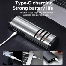 SOKANY Pengasah Pisau Elektrik Multifungsi, Pengasah Otomatis Sekali Sentuh, Dua Pengaturan Ketebalan, Baterai Type-C 1200mAh. Cocok untuk Pisau Dapur, Pisau Buah, Gunting. Alat Rumah Tangga Penting, Hadiah Luar Biasa untuk Hari Ayah atau Hari Ibu. - Perak - View 9