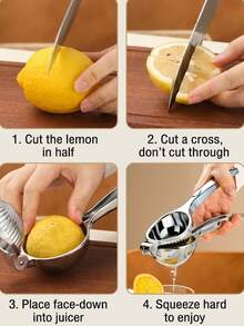 Stainless Steel Manual Lemon Juicer Durable Lemon And Orange Squeezer - Multiple Styles and Colors - View 4
