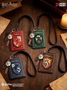 Harry Potter 哈利波特掛繩卡套，身分證與校園卡保護套，學院風返校配件，萬聖節與聖誕節粉絲收藏禮物 - 彩色 - 查看 2
