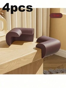 4pcs Anti-Collision Strips, Corner Cushion Pads, Home Furniture Anti-Collision Wall Stickers, Table Edge Soft Covers, Edge & Corner Protection Wraps - Multicolor - View 15
