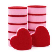 10PCS Heart-Shaped Cleaning Sponges, Dishcloth For Washing Dishes, Wiping Sink, Stove, Pots, Bowls And Cutlery, Cleaning Tools Suitable For Dishes, Countertops, Stackable Sponge Design, Colorful Cleaning Accessories, Heart-Shaped Sponge Stack, Durable - love - View 8