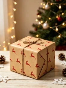 10 Sheets Christmas Floral Leaf Pattern Tissue Paper, Christmas Tree, Candy, Stars - Size 50 X 35cm, Handmade Wrapping Paper, Easy To Protect Items, Gift Box Filler, Party Decoration - Christmas Style Design, Durable Packaging, Holiday Wrapping - 50*70cm/19.7*29.6in - View 5