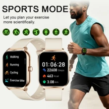 1pc Men's & Women's Smart Watch, 1.83" Full Screen Touch, 300mAh Long Battery Life, Call/Answer Calls, Pedometer, Calorie, Sports Tracking, Alarm, Call & Message Notifications; Multi-Function Sports Smart Watch, Compatible With Android And IOS Systems - Multicolor - View 5