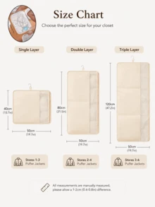 Hanging Compression Storage Bag, Specially Designed For Down Jackets; Wall-Mounted Mesh Storage Bag, Suitable For Coats And Padded Jackets And Other Heavy Clothing; Suitable For Folding Storage Of Suits And Trousers, Saving Closet Space - Multicolor - View 11