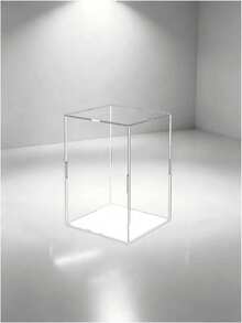 White Base Detachable Transparent Display Box, Display Cabinet, Storage Box, High Transparency, Suitable For Doll Cars, Dolls, Handmade Crafts, Collectibles, Jewelry Storage, Multiple Sizes Available - White Background - View 12