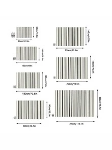 1件北歐現代奢華極簡幾何抽象條紋地毯，適用浴室、廚房、玄關、走廊、床邊、客廳、臥室，四季通用機洗柔軟仿羊絨墊，美學家居裝飾 - 彩色 - 查看 3
