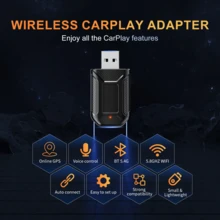 2合1無線CarPlay與Android Auto適配器－即插即用CarPlay轉換器，快速自動連線，無延遲，緊湊設計，兼容與Android，配備USB/USB-C接口，Android無線CarPlay，汽車音響升級，現代汽車配件 - M30R - 查看 4
