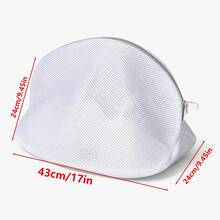 Túi giặt giày gia dụng tiện lợi, lưới thoáng khí, hình bán nguyệt có khóa kéo, khóa kéo và đường viền gia cố, giảm trầy xước và rối cho giày thể thao, túi bảo vệ giặt giày, vừa máy giặt, dụng cụ sắp xếp vệ sinh giày dép hàng ngày tại nhà - Nhiều màu - Xem 14