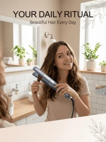 SOKANY-1924 Pelurus & Pengeriting Rambut 3-in-1 Basah & Kering, Alat Penata Rambut Catokan Keramik, Penjepit Pelurus & Pengeriting Rambut Suhu Dapat Disesuaikan untuk Penggunaan di Rumah dan Salon - Steker Tipe AS A (110-127V) - View 6