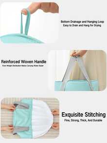 Portable Foot Spa Bath With Thermal Insulation, Suitable For Home Spa. The Foldable Foot Bath Basin Is Convenient For Soaking Feet, Comes With A Carrying Bag, And The Shallow Basin Design Makes It More User-Friendly. - Multi-color - View 6