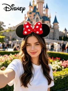 1 buah Bando Telinga Mickey & Minnie Mouse Resmi Disney dengan Pita, Aksesori Rambut Putri, Cocok untuk Pesta, Ulang Tahun, dan Cosplay (Beberapa Aksesori Mungkin Acak), Halloween - MultiWarna - View 2