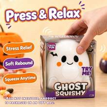 1pc Cute Ghost Squishy Toy With Large Bow, Soft Slow Rising Squeeze Stress Relief Fidget Toy, Halloween Party Favor Gift For Kids Teens - Multicolor - View 11