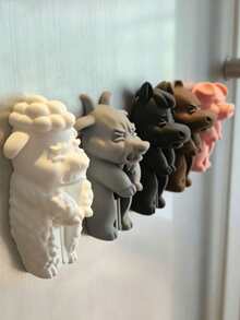 5pcs Magnetic Seal Clips For Refrigerator, Adjustable Magnetic Seal, Cute Farm Animal Design, Durable Plastic Clips, Suitable For Snacks, Grains, Coffee Bags, Kitchen Storage And Organization, Gift For Mom - View 9