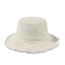Solid Color Original Trim Bucket Hat, Perfect Gift For Girlfriend - Beige - View 11