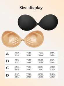 1pc Palm-Shaped Adhesive Bra, Seamless Push-Up Bra, Backless & Strapless Bra, Invisible Self-Adhesive Bra, Front-Clasp Design Bra, Adhesive Bra Pads Suitable For Backless Dresses And Vacation Wear For Women. Natural Lift & Adhesive Technology - With Clasp Design. - Multi-color - View 7