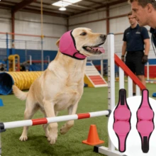Dog Noise-Canceling Ear Muffs, Adjustable Calming Ear Covers, Shockproof & Waterproof Ear Protection, Relieve Stress From Thunder, Fireworks, Grooming, Bathing, Swimming, Christmas Pet Care Accessory - Multicolor - View 7
