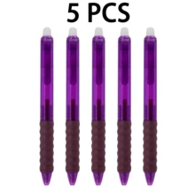 5 Packs Retractable Erasable Gel Pens, 0.5mm Fine Point Click Erasable Pens With Built-In Eraser, Smooth Writing Comfort Grip Pens For Students, School, Office, Notes, Homework & Journaling - Multicolor - View 14