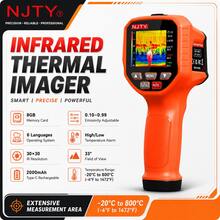 NJTY S-M8 Handheld Infrared Thermal Imaging Camera, 6 Color Palettes, 6 Languages, Adjustable Emissivity, High/Low Temperature Alarm, 2.8-Inch LCD Screen, Suitable For Floor Heating Leak Detection, Circuit, Mechanical Maintenance Thermal Imaging Scanner - Coral Pink - View 2