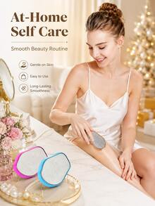 Crystal Hair Remover, Reusable Exfoliating Hair Removal Device, Manual Hair Removal Tool For Arms, Legs And Back, Compact And Portable Beauty Tool, Suitable For Women And Men, Home, Travel, Daily Personal Care, Holiday Gift - Multicolor - View 7