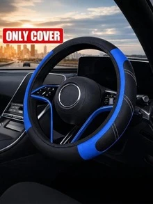 1 buah Sarung Setir Kulit Sintetis Berlubang, Anti Selip, Bernapas, Nyaman Digenggam, Desain Anti Keringat, Cocok untuk Semua Musim, Universal Fit untuk Sebagian Besar Model Mobil - A - View 7