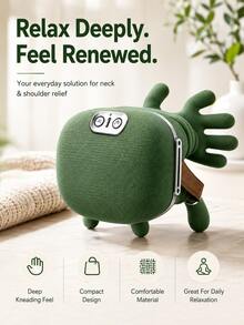 USB Powered Neck And Shoulder Heating Massager, Electric Massager Simulating Hand Movements, Targeting Muscles Around Scapula, Providing Deep Kneading Massage For Neck, Shoulders And Legs - C-Green - View 7
