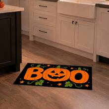 1pc Halloween Pumpkin Boo Pattern Kitchen Mat, Absorbent, Stain-Resistant, Non-Slip, Wear-Resistant, Suitable For Kitchen, Living Room, Entryway, Balcony, Bathroom, Coffee Shop, Bar, Halloween Party And Autumn Home Decor - Multicolor - View 4