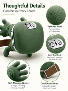 This USB-Powered Neck And Shoulder Heating Massager Is An Electric Massager That Simulates Hand Movements, Primarily Targeting The Scapular Muscles To Provide Deep Kneading Massage For The Neck, Shoulders, And Legs - C-Green - View 6