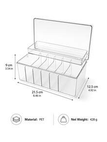 1PC Lash Cart Organizer For Lash Techs,Acrylic Lashes Extension Organizers And Storage For Do Your Own Lashes And Brows At Home,Clear Container For False Eyelash Supplies, Separated Lashs Organizers Boxes - Transparent - View 10