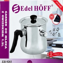 1.5L Stainless Steel Milk Pot With Whistle, Whistling Alert Design Upon Boiling, Heat‑Resistant Comfortable Handle, Flat Bottom Compatible With Gas Stoves And Induction Cooktops, Suitable For Heating Milk, Coffee, Soup And Other Ingredients - View 9