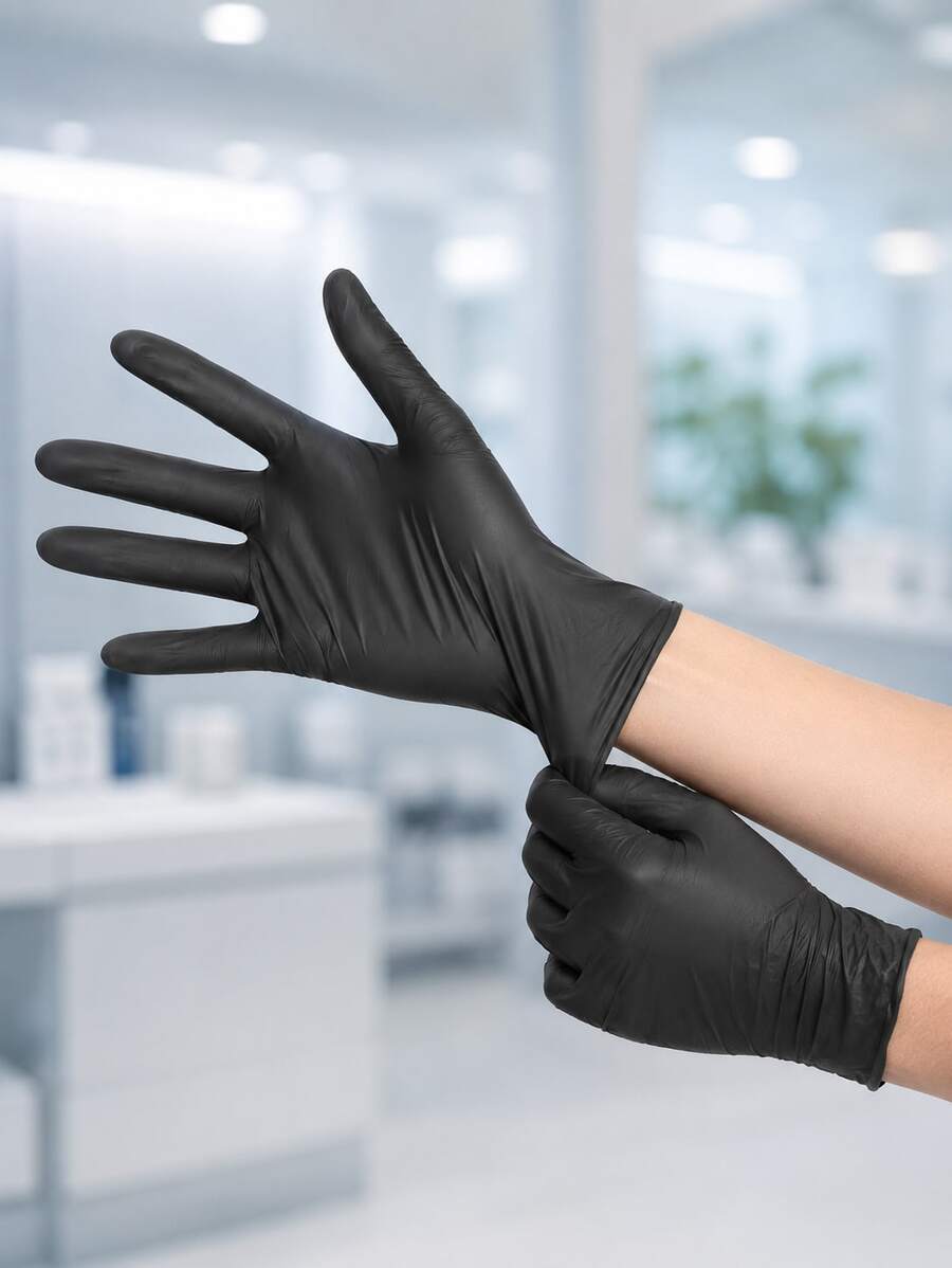 Kitchen Cleaning Gloves - Black - View 1