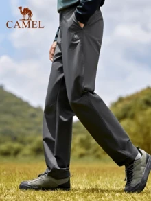 CAMEL CROWN Men's Woven Cargo Pants Lightweight Quick Dry Outdoor Hiking Pants Water Resistant Stretch Tactical Casual Work Pants - Ink Gray - View 1
